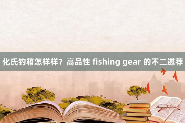 化氏钓箱怎样样？高品性 fishing gear 的不二遴荐